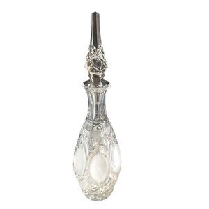Vintage Princess House Lead Crystal Heavy Whiskey Decanter